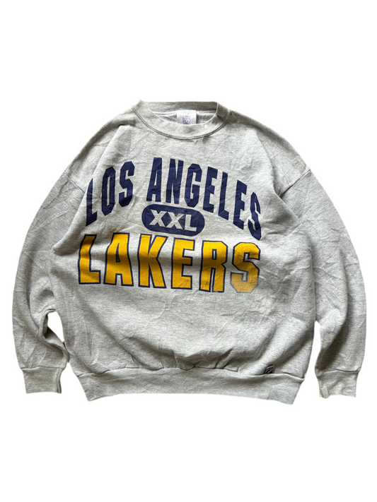 Vintage Los Angeles Lakers Sweater Grey Large