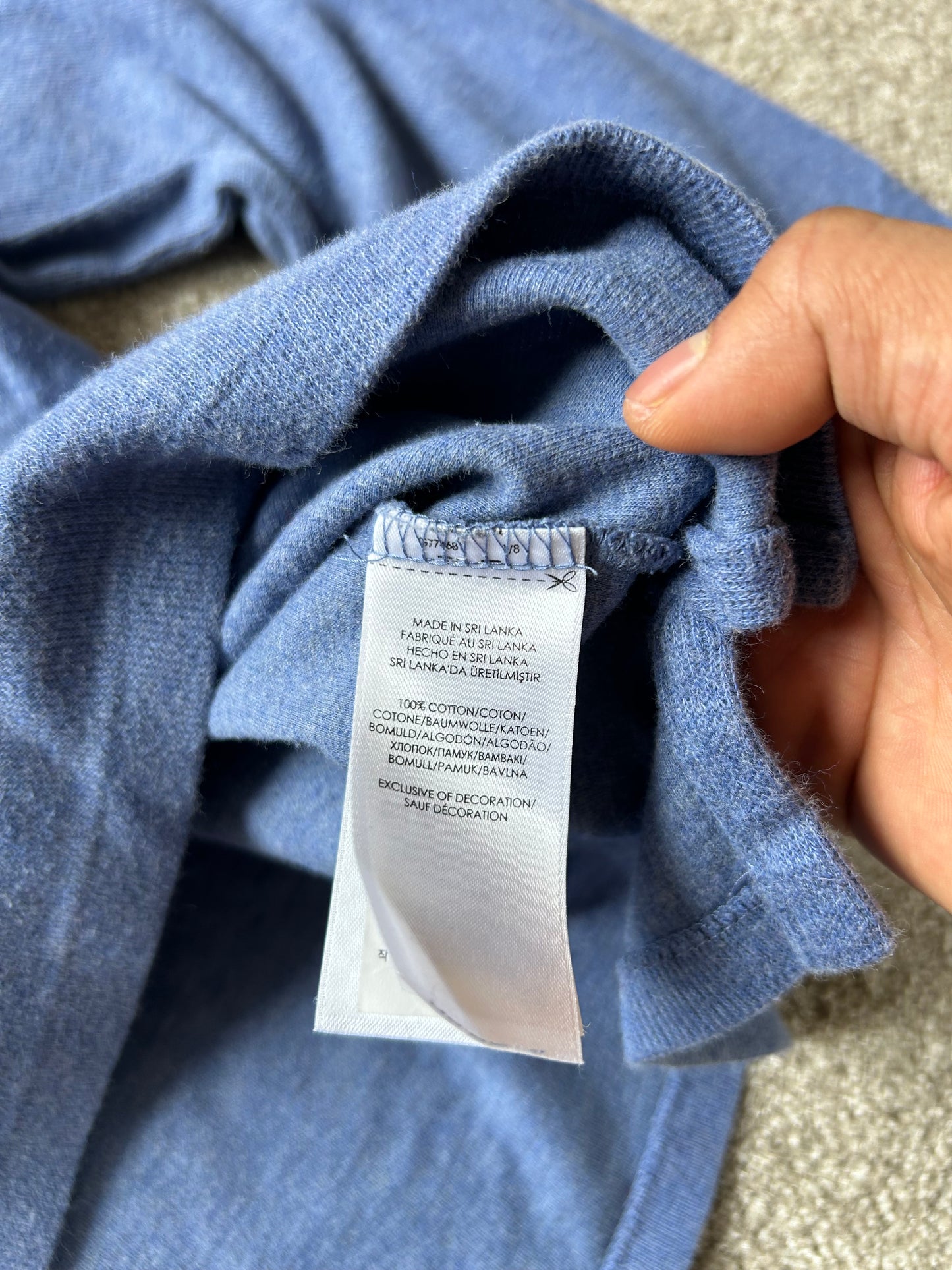 Ralph Lauren quarter zip long sleeve Blue Polo