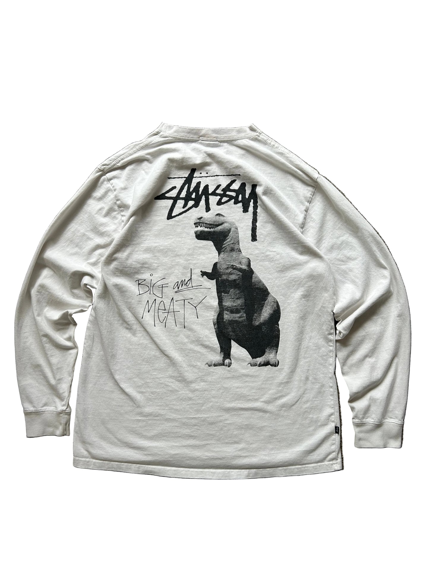 Stussy Australia Big and Meaty White Longsleeve Tee Large