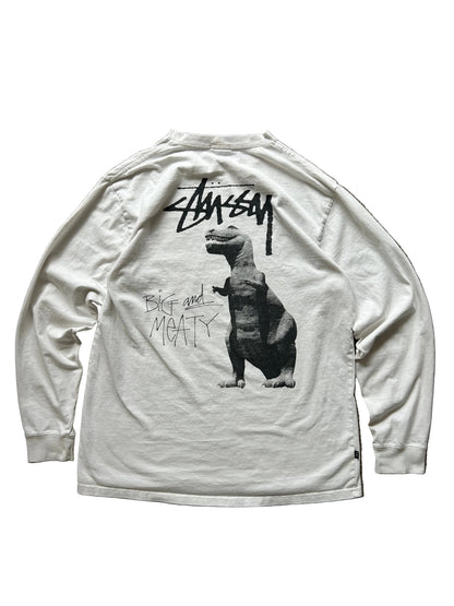 Stussy Australia Big and Meaty White Longsleeve Tee Large