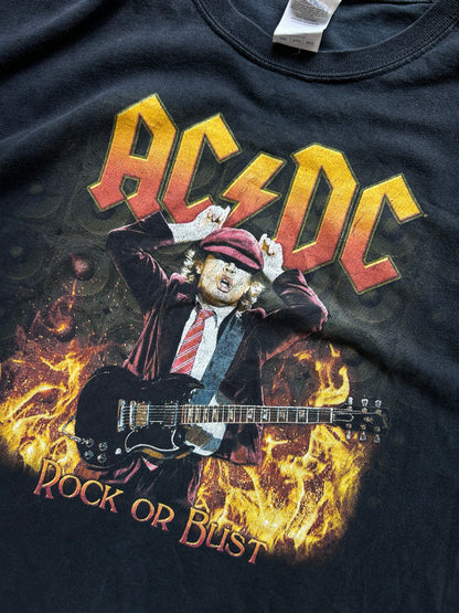 AC/DC Rock Or Bust 2015 Highway to North America World Tour Shirt Size 2XL Black