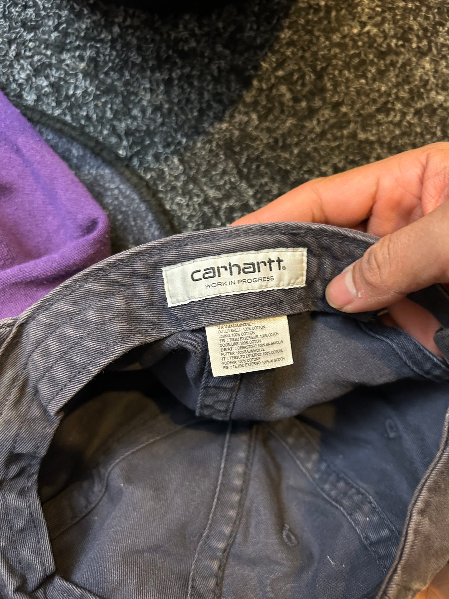 CARHARTT WIP MADISON LOGO CAP,Dark Navy & Icy Water