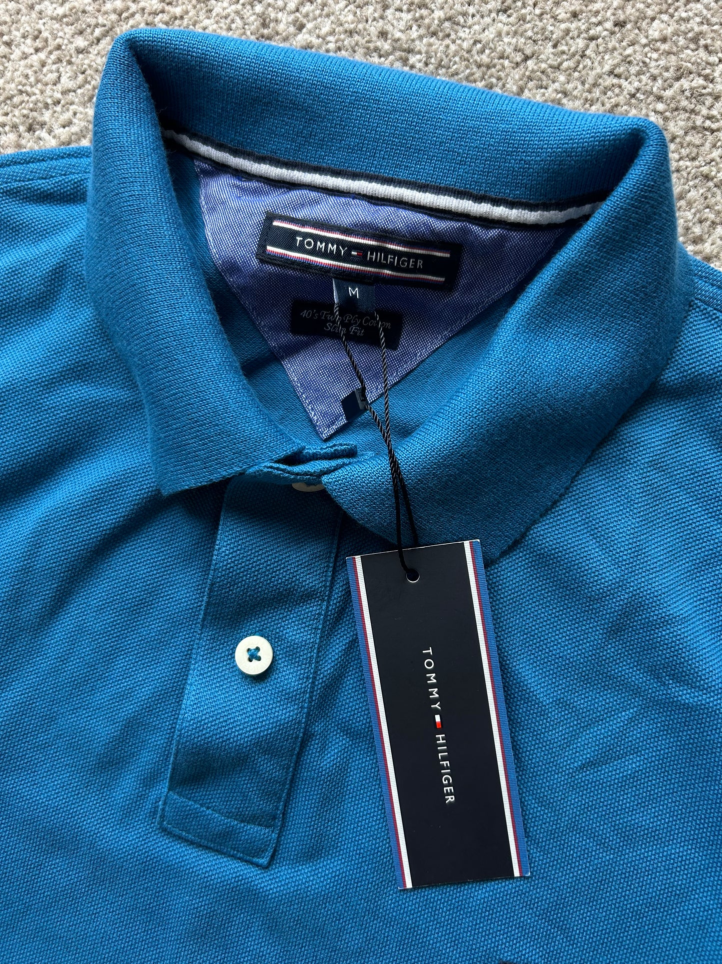 Tommy Hilfiger Short Sleeve Polo Blue Medium