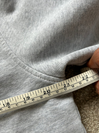 Lacoste crew neck sweatshirt in grey organic brushed cotton Medium