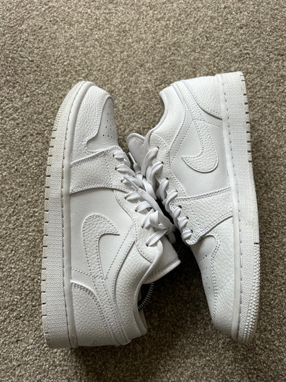 Jordan Air Jordan 1 Low "Triple White" Size 8 Mens Eu 41 ,26CM