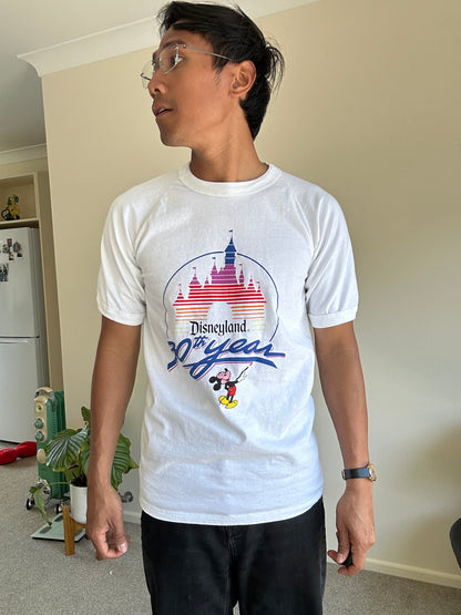 vintage 1985 Disneyland 30th Anniversary Mickey Mouse t-shirt White Small