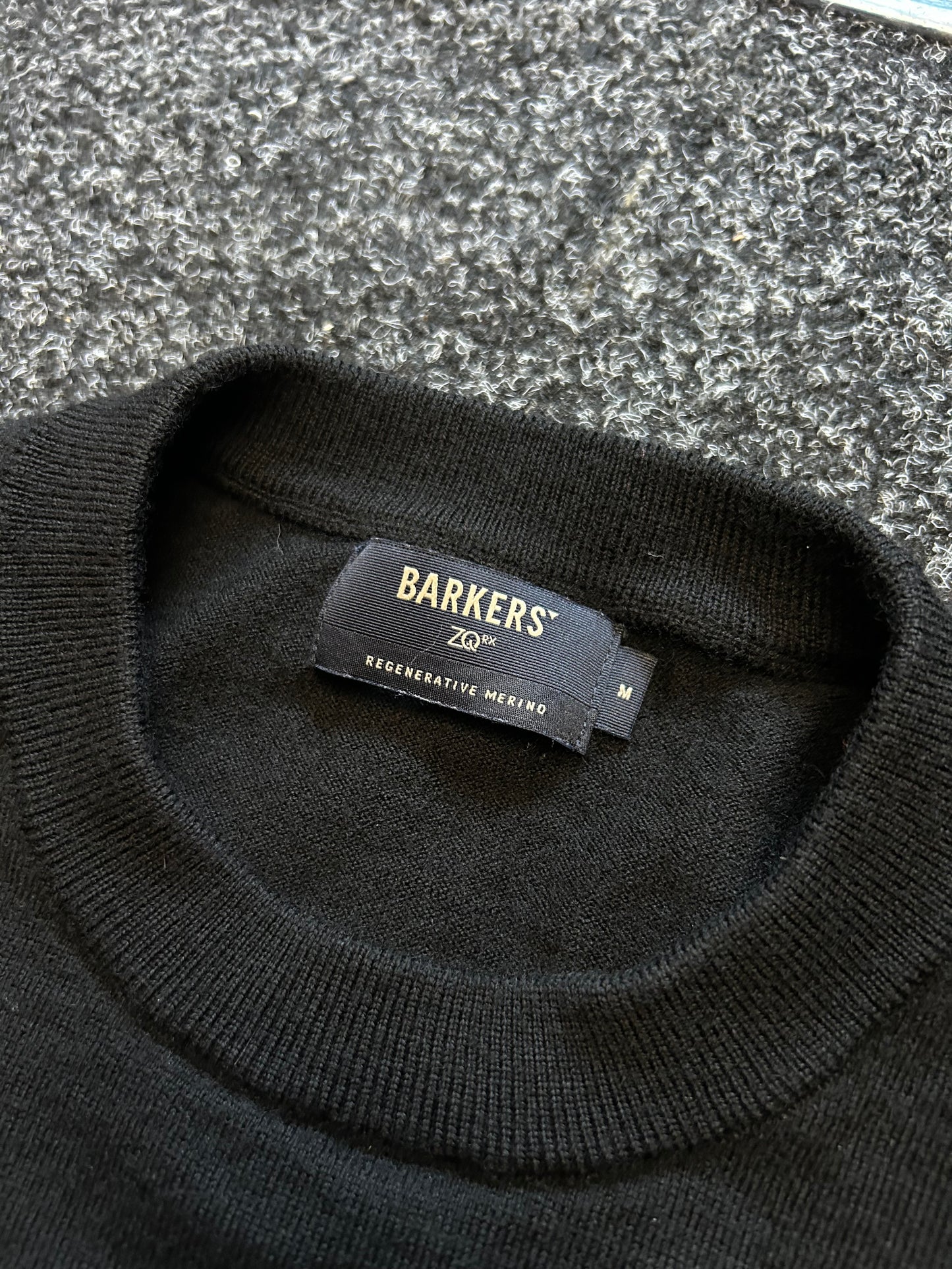 Skyland ZQrx Merino Crew Black Barkers Sweater Medium