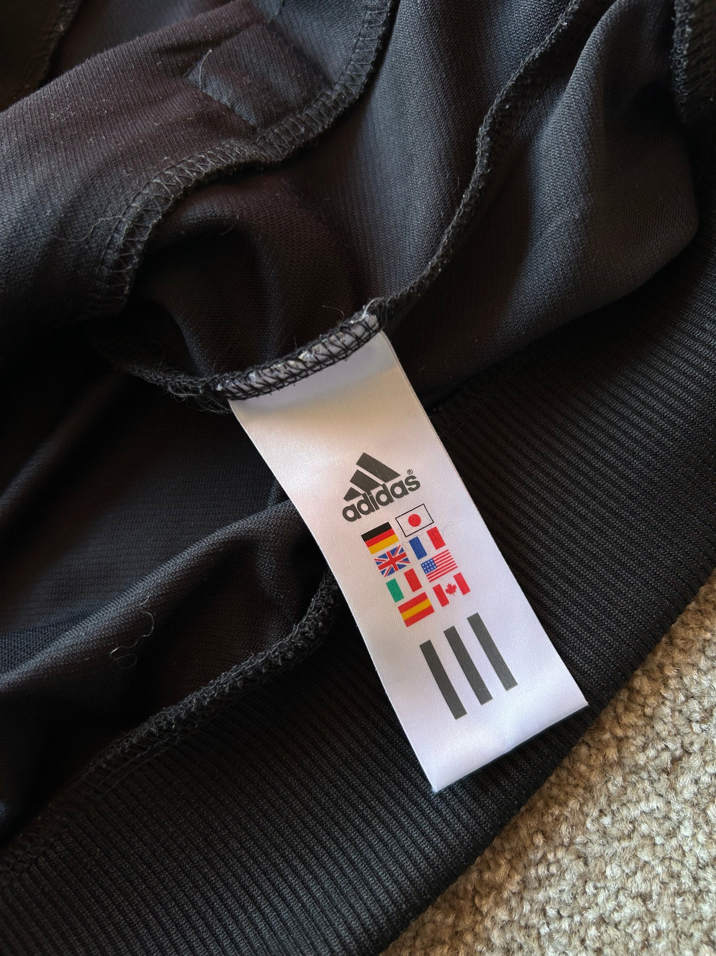 Vintage Adidas Track Jacket Black White Medium