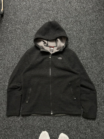 The North Face Wool Fleece Grey Hoodie Large