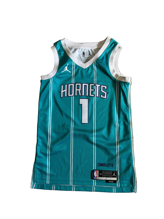 Jordan Brand Charlotte Hornets LaMelo Ball #1 Icon Swingman Jersey in teal XS