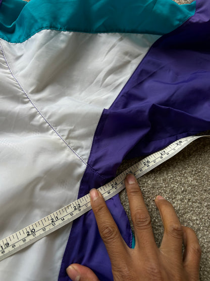 vintage 90s Charlotte Hornets Starter full-zip windbreaker jacket Large Purple