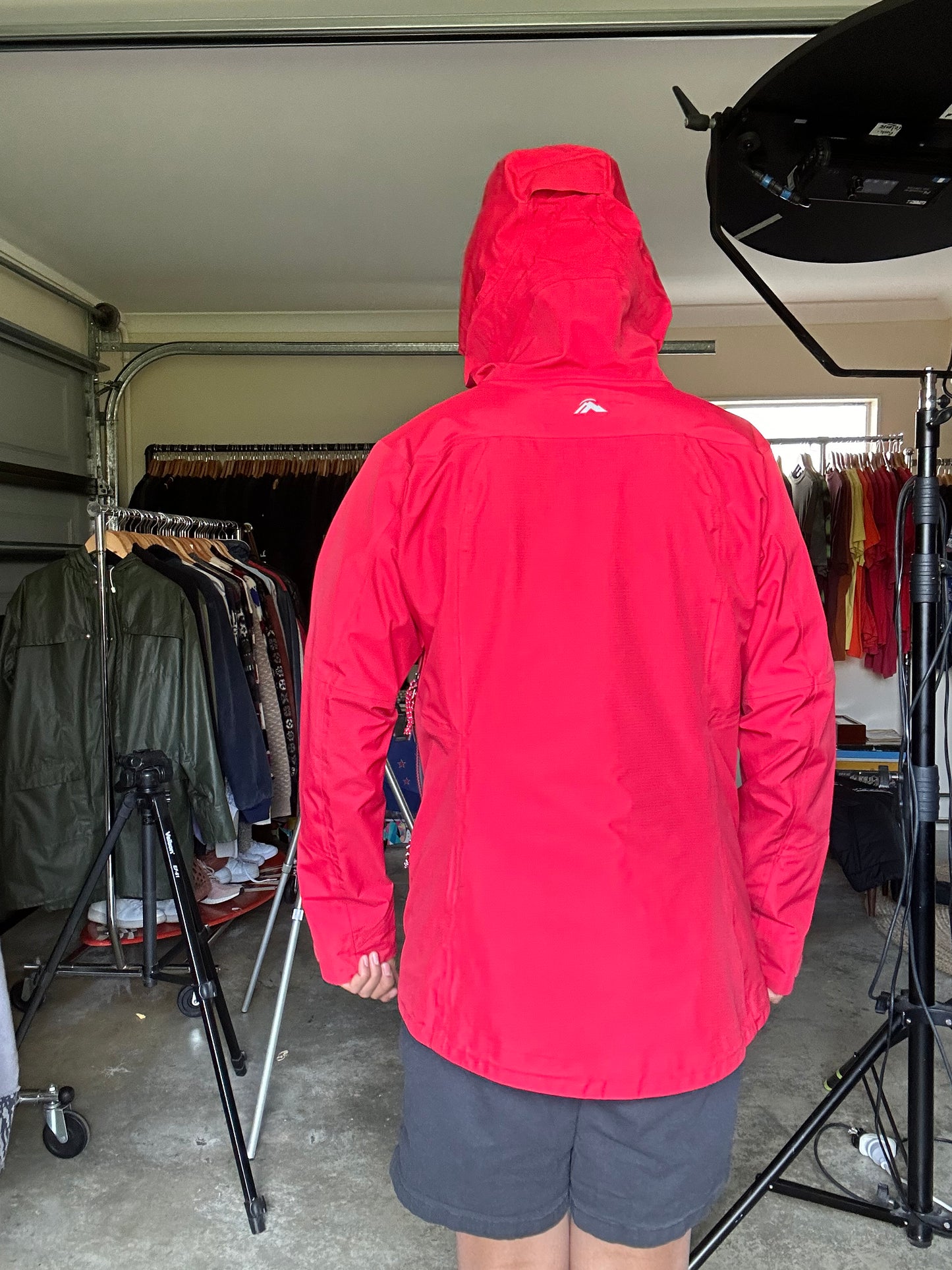 Macpac Lightweight Prophet Rain Jacket, a technical alpine hardshell designed for extreme conditions above the snowline Alpine Series Medium Red