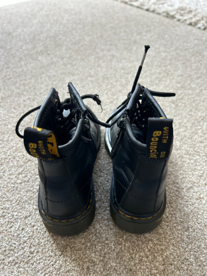 DR Martens Leather Boots Kids EU 29 Black 4-5yrs old.