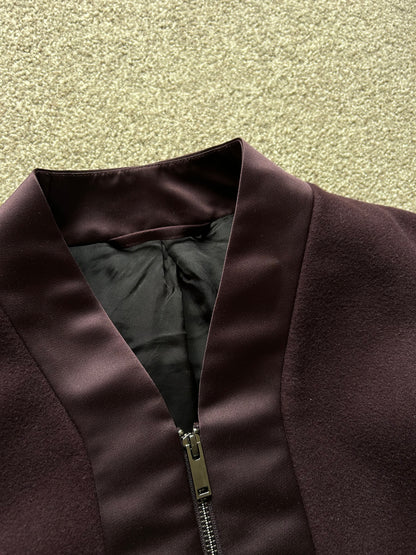 Cos Wool Jacket Coat Purple Medium