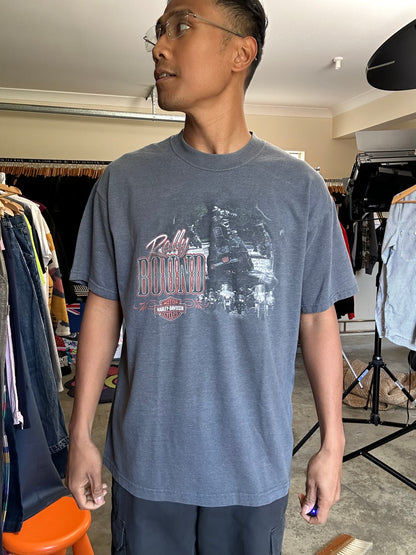 vintage Harley-Davidson "Rally Bound" graphic t-shirt Large Grey