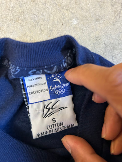 navy blue t-shirt is a vintage piece of apparel commemorating the Sydney 2000 Olympic Games Small