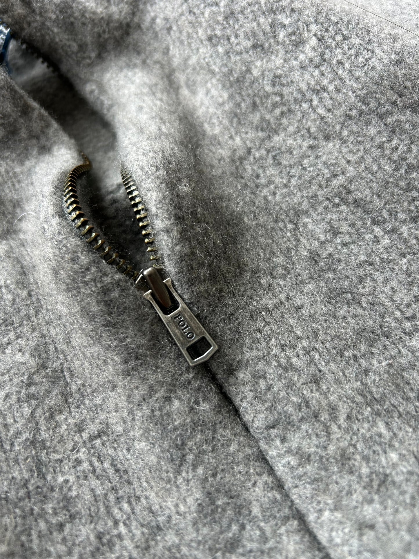 Ralph Lauren RL Grey Wool Zip Jacket Small
