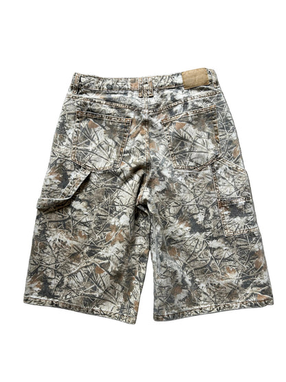 Cotton On 91 Baggy Denim Carpenter Camo Jorts size 32