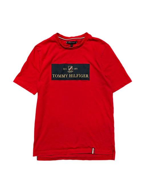 TOMMY HILFIGER 
ICON ORGANIC COTTON T-SHIRT Large Slim Fit Red