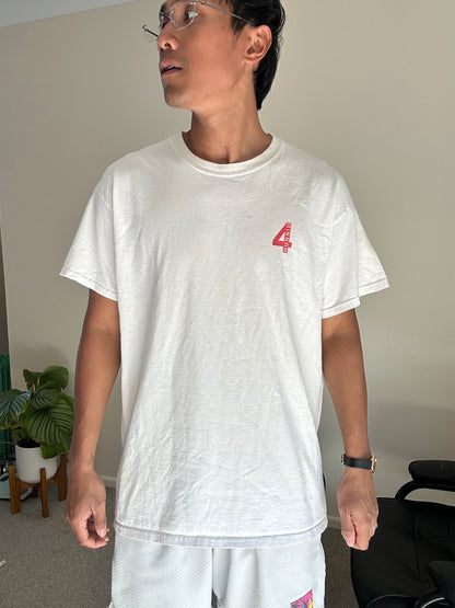 4Hunnid "Good S*x No Stress" t-shirt White Large with Stains