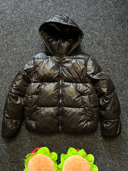 H&M Black Medium HOODED PUFFER JACKET