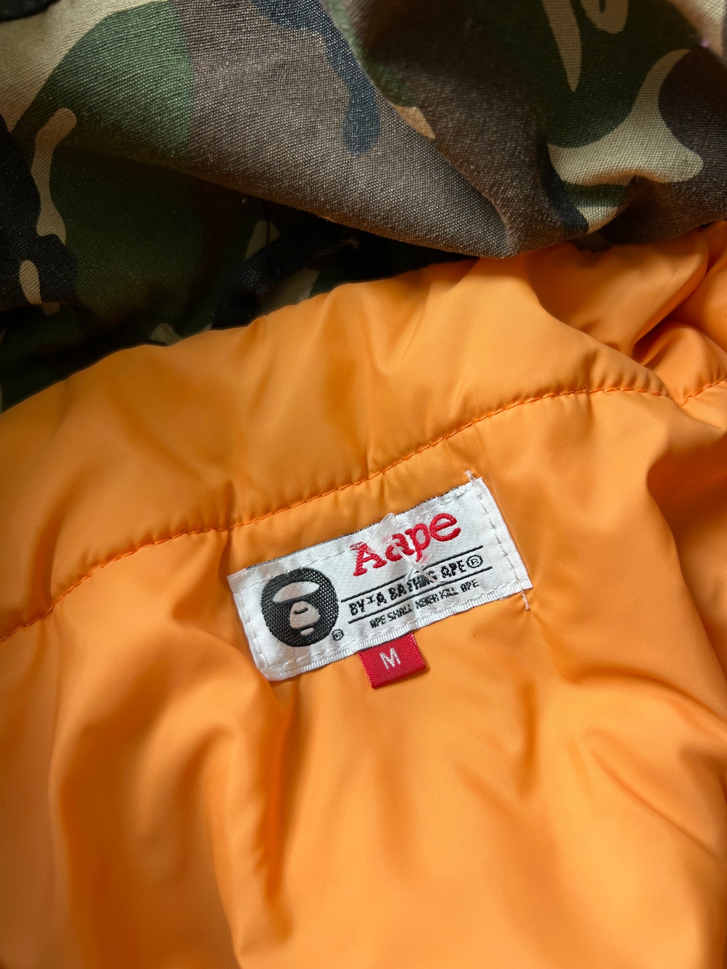 AAPE Hoodie Puffer Small Black Camo (OFF)