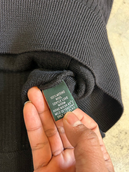 Rodd & Gunn Vintage Black Sweater Vest Merino Wool