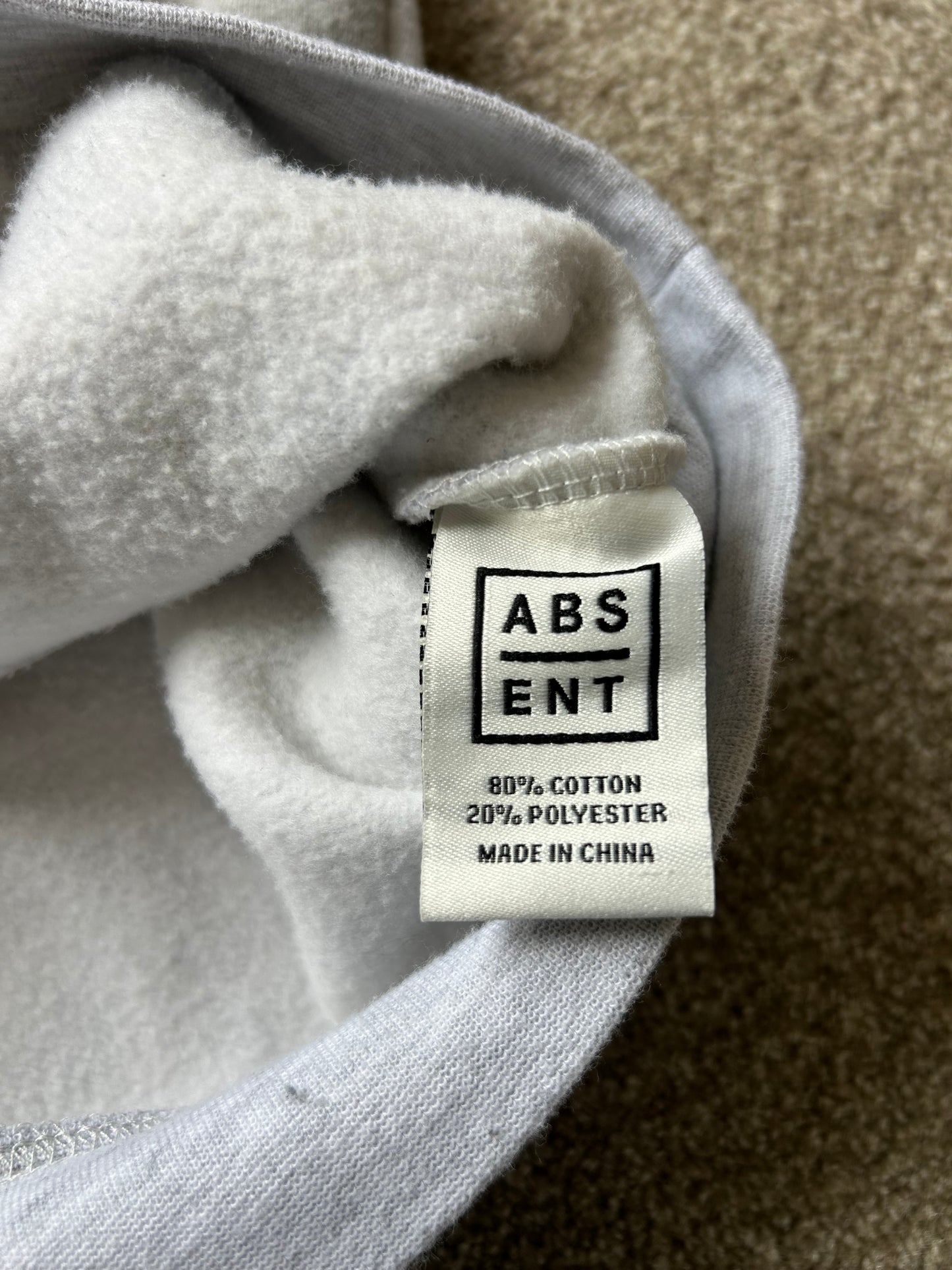 ABSENT patchwork crewneck sweatshirt  IOWA Grey Large