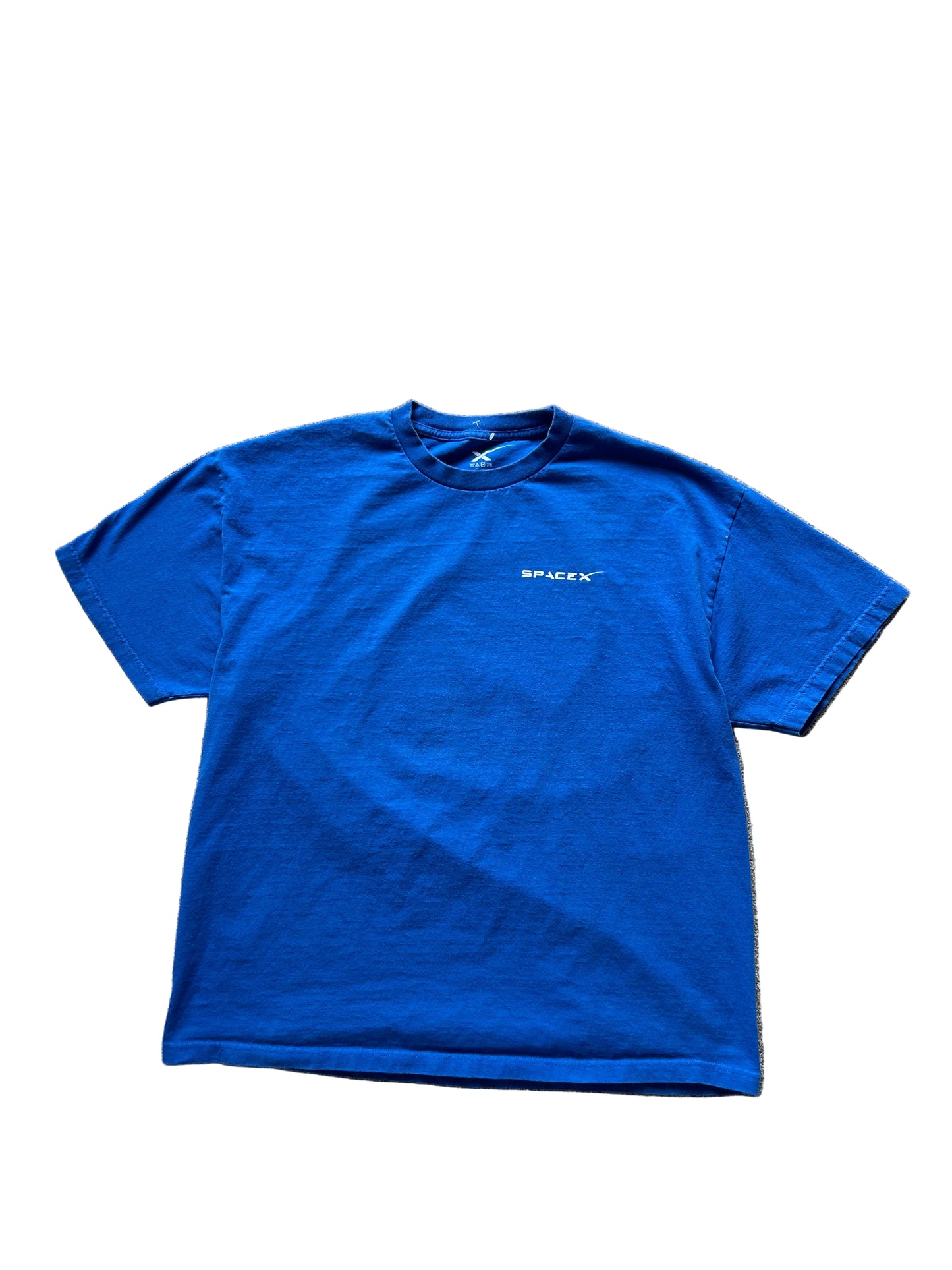 blue short-sleeve SpaceX Falcon 9 graphic T-shirt 2XL