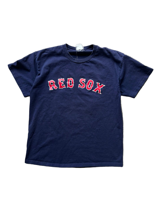 Nvy blue Boston Red Sox T-shirt #15 Pedroia Vintage Large