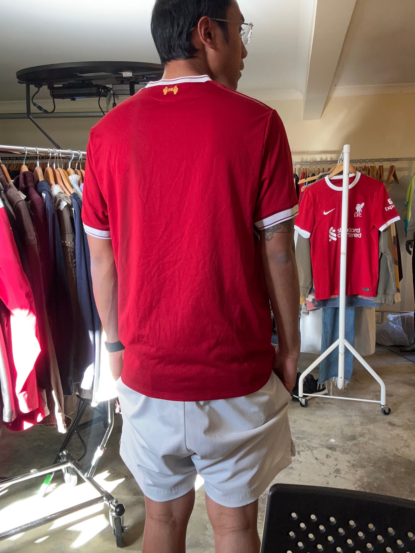 New Balance Liverpool FC 2017-2018 home shirt features a unique 125-year anniversary crest in gold Medium