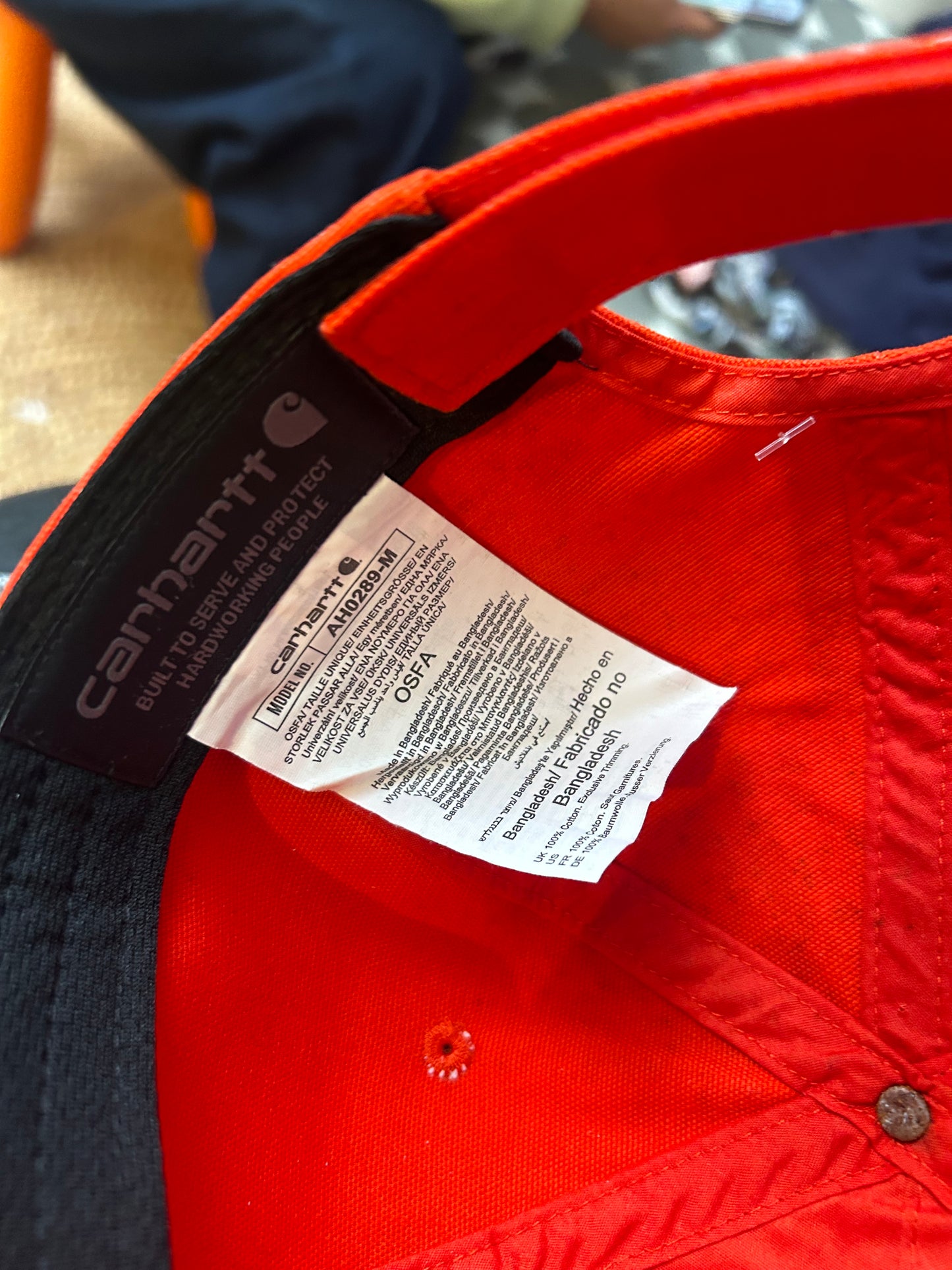 Carhartt Odessa Cap made from 100% cotton washed canvas with a Force sweatband for moisture management