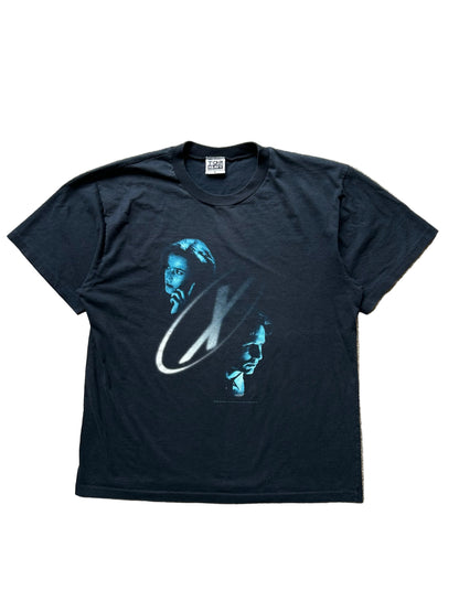 vintage 90s The X-Files promotional movie t-shirt featuring Mulder and Scully Top Heavy Tag Large