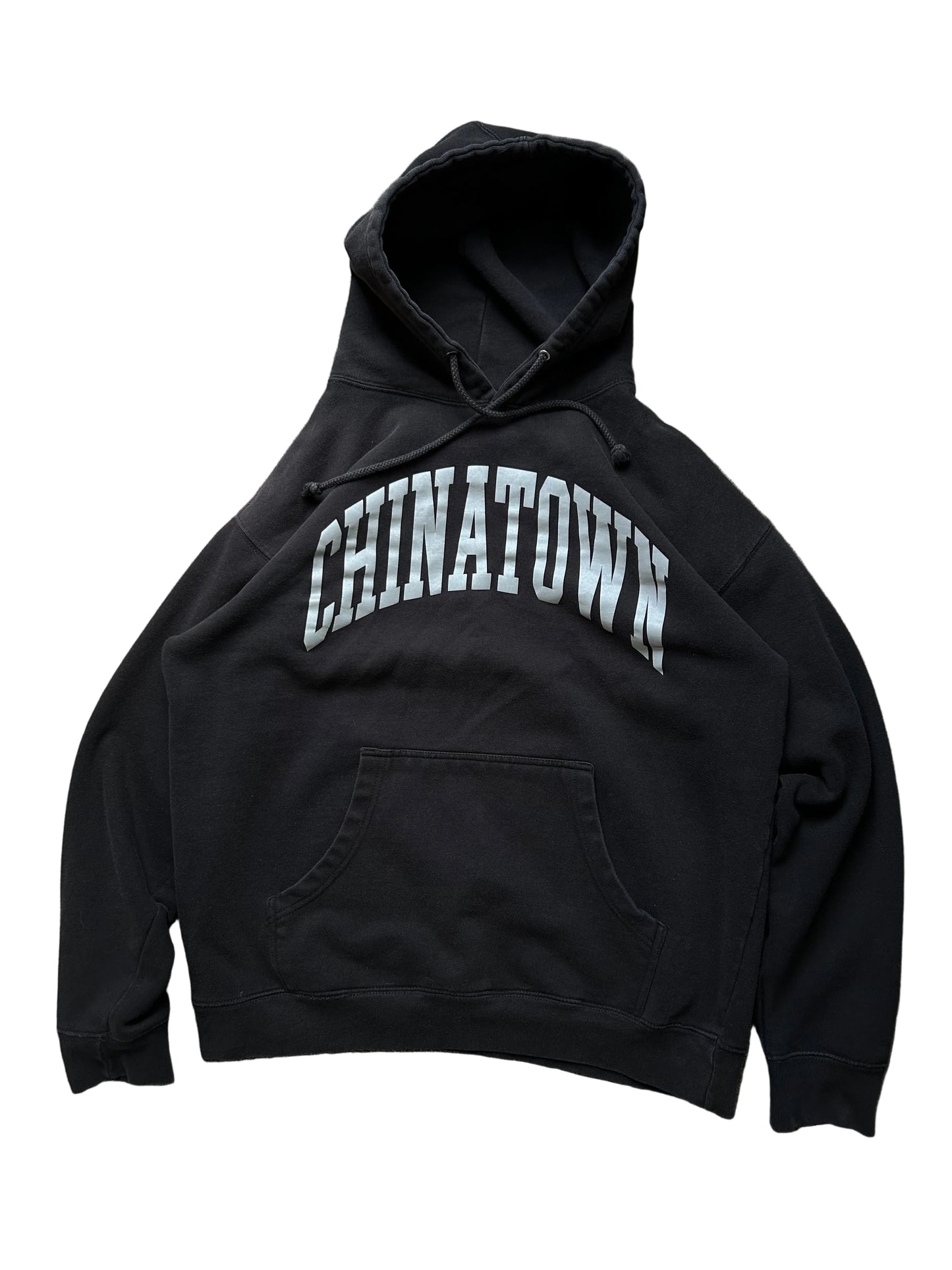 black Chinatown Market Money Arc hoodie featuring a Reflectorized white logo graphic on the chest Large