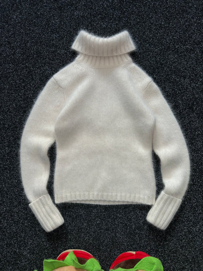 Glassons Turtle Neck White size 10 Small Soft Sweater