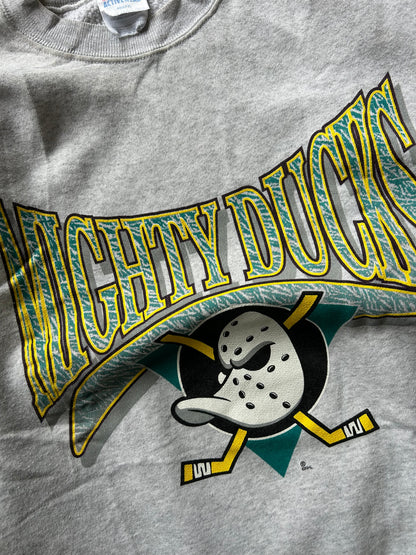 Vintage Mighty Ducks Sweater NHL Grey XL