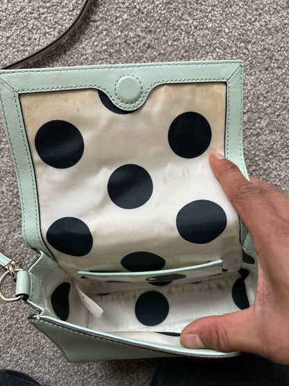 Kate Spade New York Cedar Street Magnolia crossbody bag in mint green leather