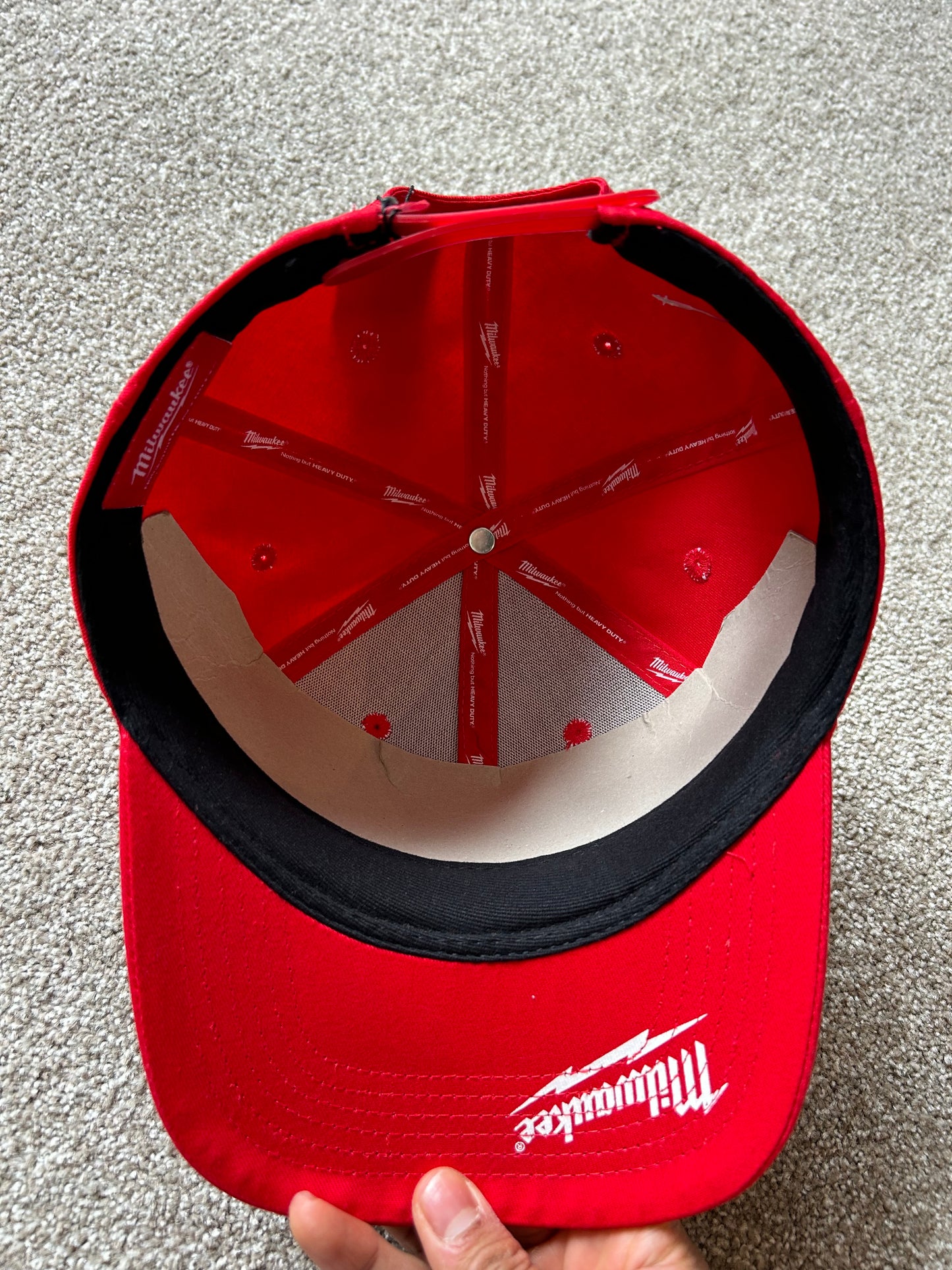 Milwaukee Red Adjustable Snapback Cap Brand New
