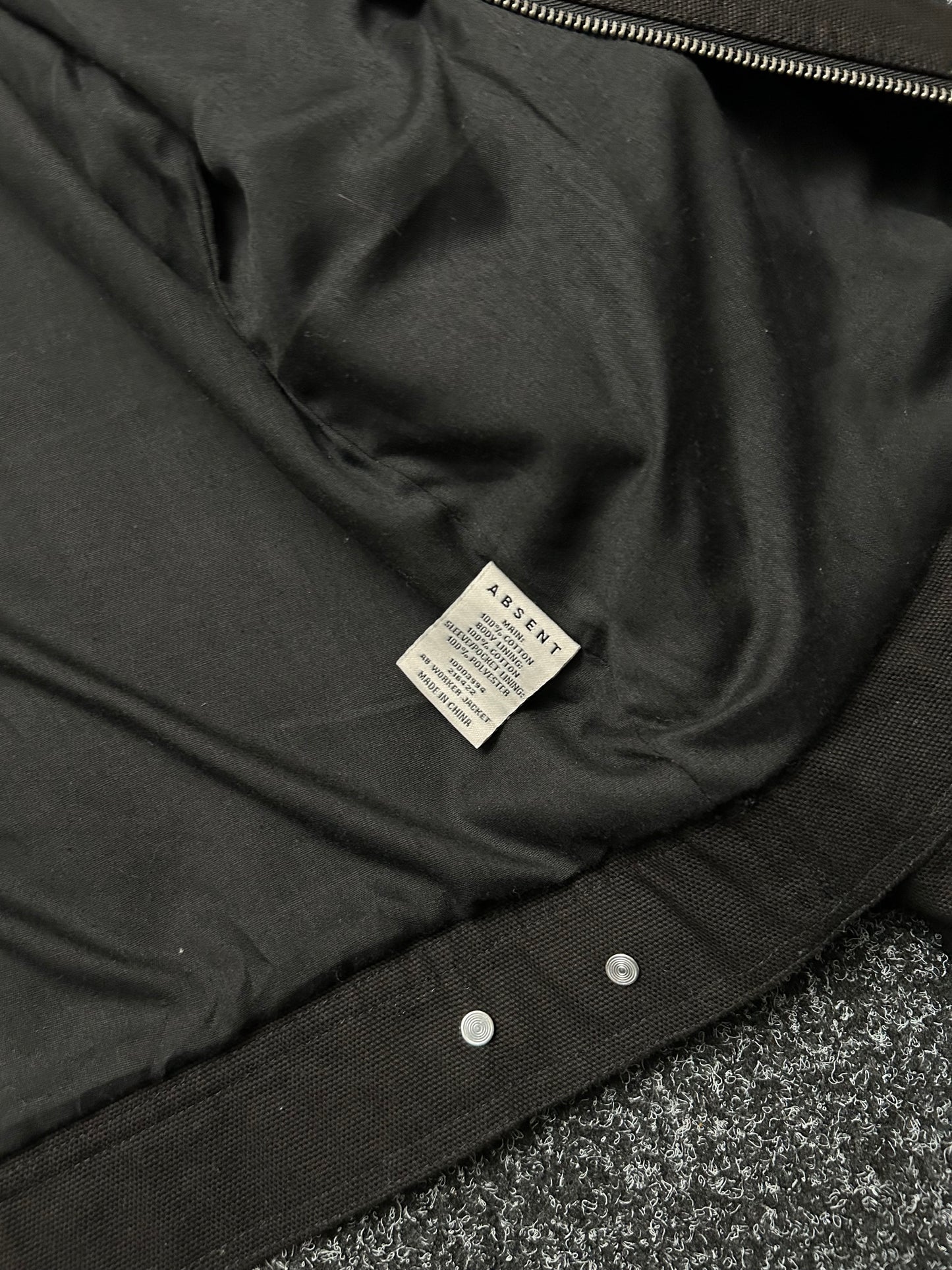 Absent Black Canvas Jacket ( Detroit Vibes)