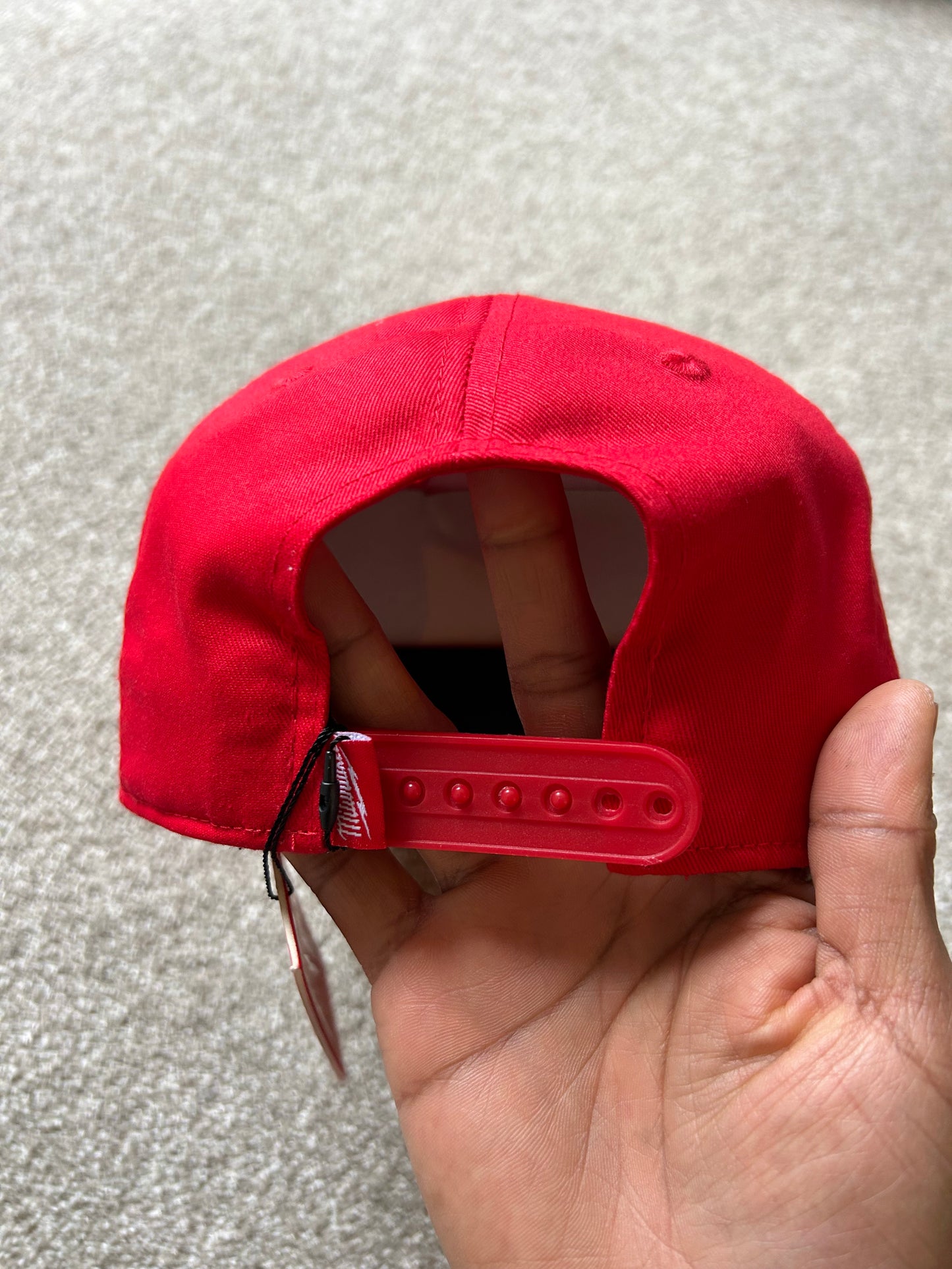 Milwaukee Red Adjustable Snapback Cap Brand New