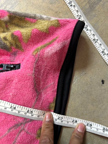 Realtree brand women's pink camouflage fleece full-zip jacket Medium