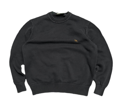 Gunn Crew Neck Sweat Knit Small Navy Blue