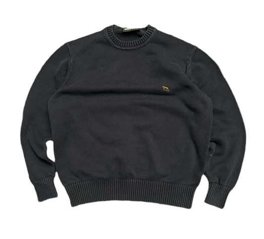 Gunn Crew Neck Sweat Knit Small Navy Blue