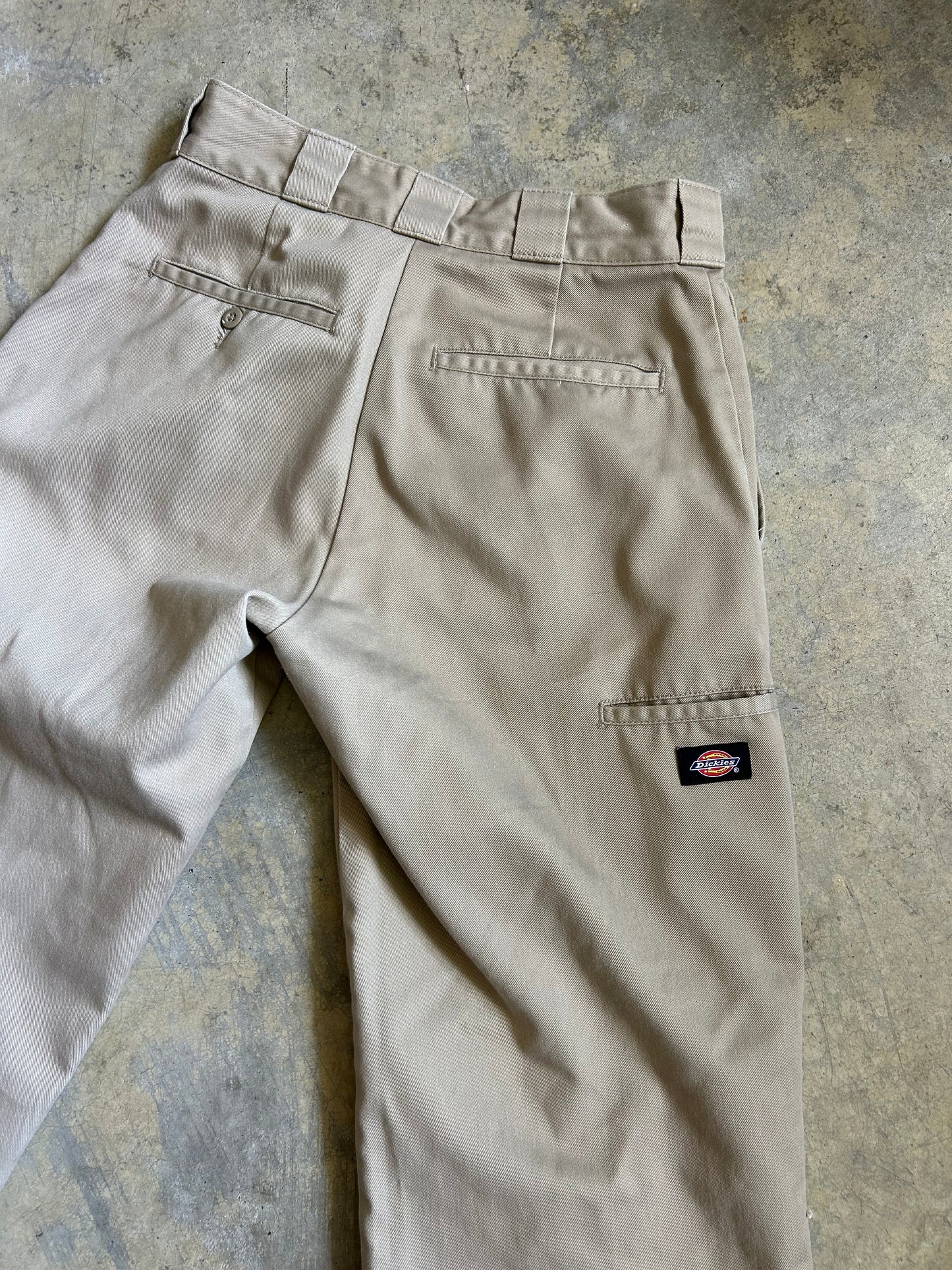 Dickies 85-283 Loose Fit Double Knee Work Pants in the color Khaki Size 28