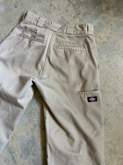 Dickies 85-283 Loose Fit Double Knee Work Pants in the color Khaki Size 28