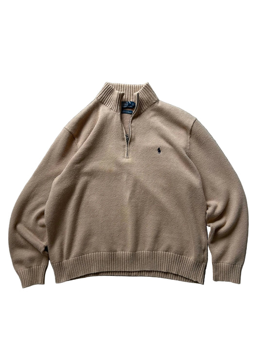 Ralph Lauren RL Quarter Zip size XXL Cream