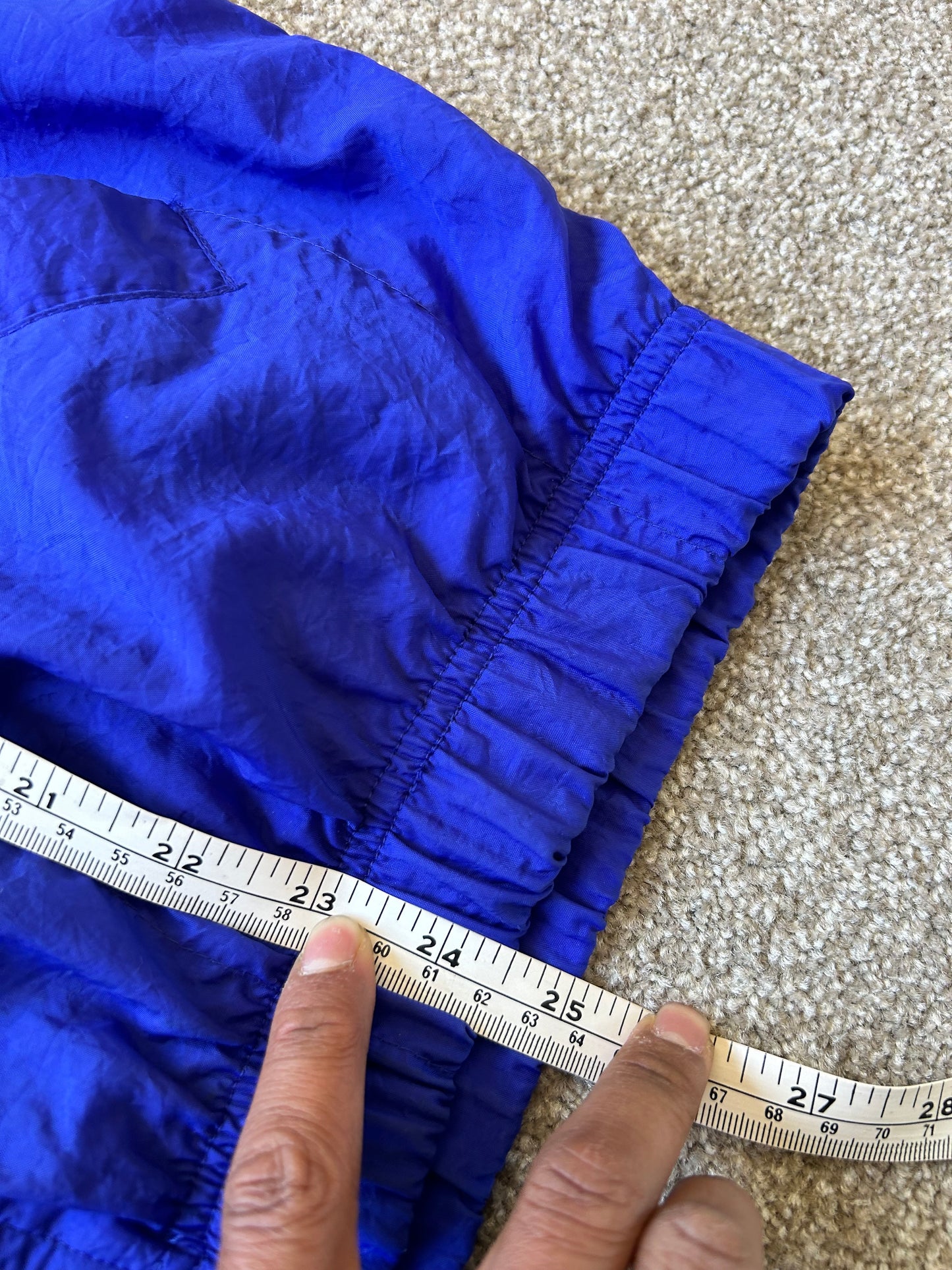 vintage Nike 90s woven windbreaker jacket in blue and white Medium