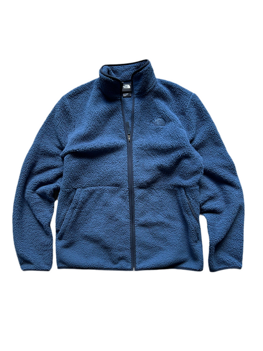 The North Face Men's Dunraven Sherpa Full Zip Fleece Navy Blue Large
