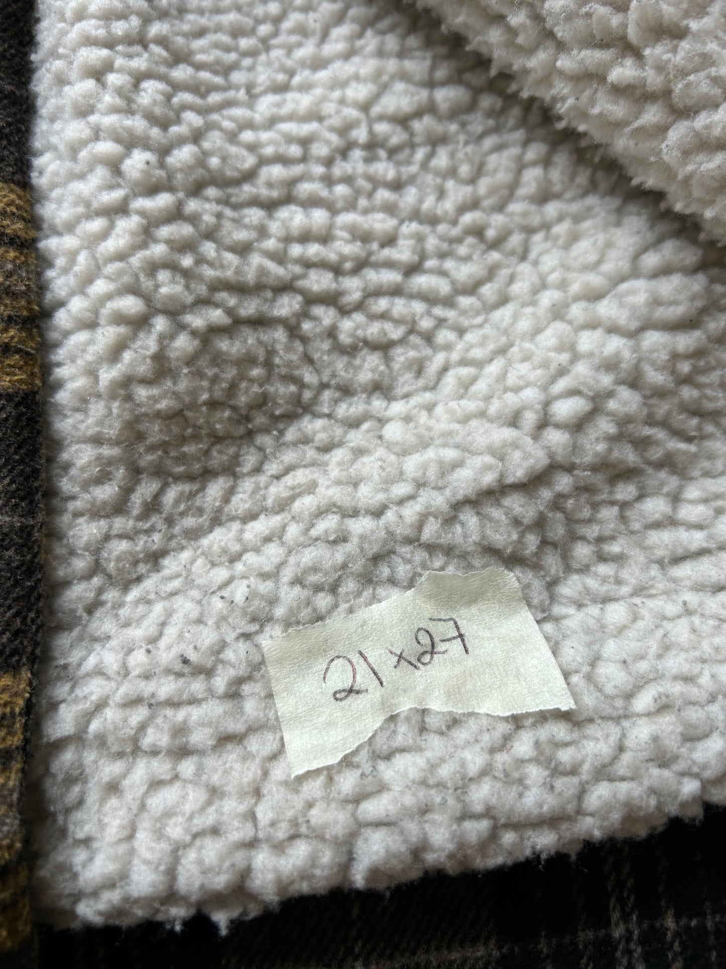 RVCA  Size Medium Sherpa Lined Winter Jacket Checkered Mustard