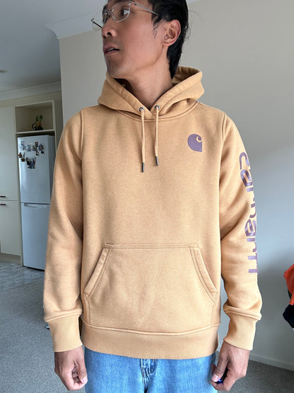 Carhartt Hooded Sweatshirt Brown Mustard Medium